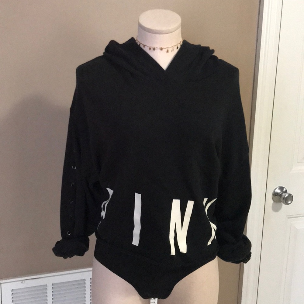 Vs Pink cropped hoodie